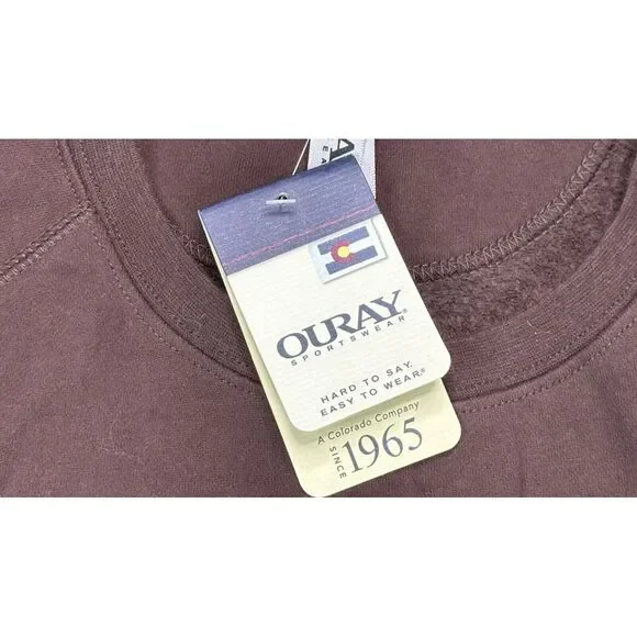 Ouray Sportswear Wild Fire Men's Long Sleeve‎ Brown Sweatshirt Size Large - Picture 6 of 13